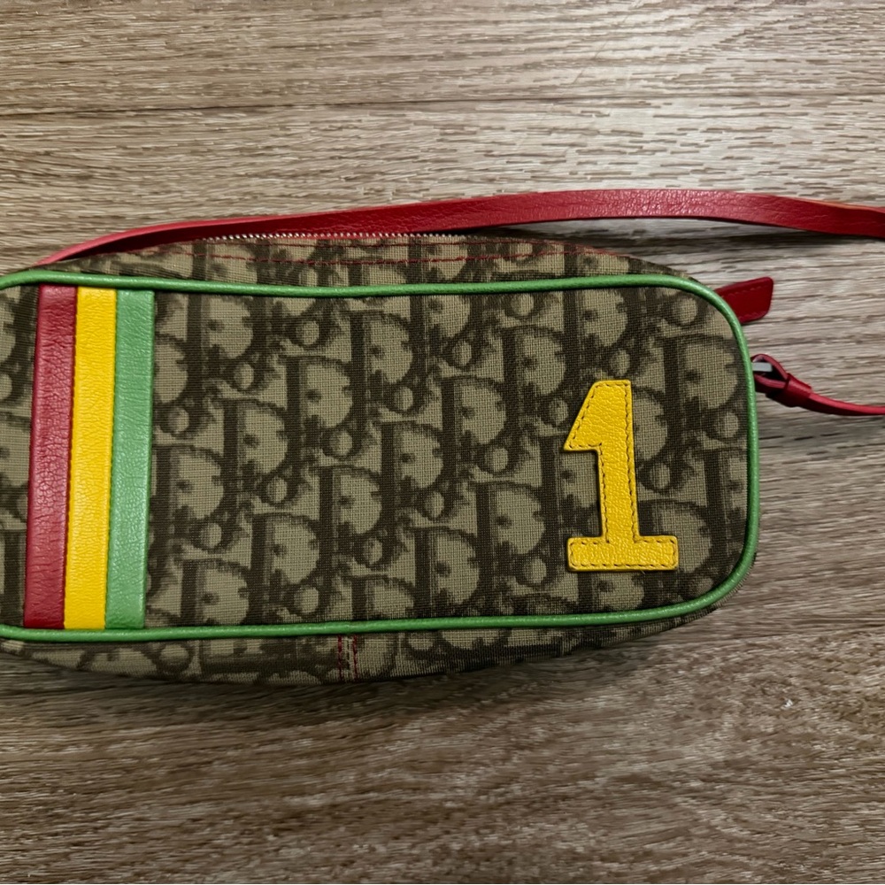 Brown and Red Patterned Wristlet - image 3